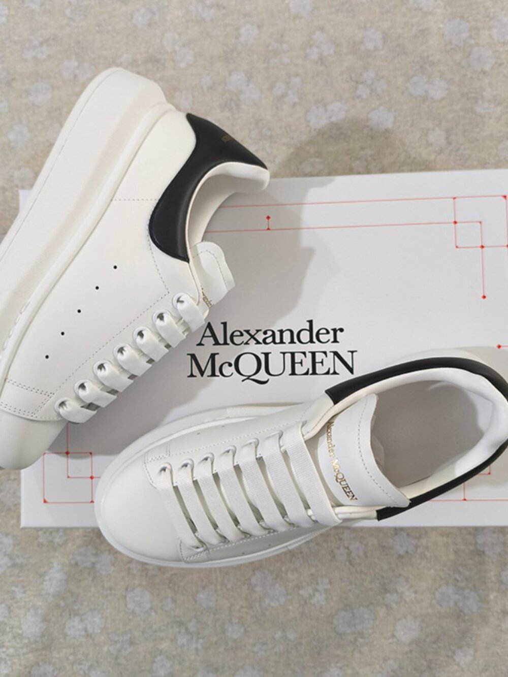 Alexander Mcqueen Platform Leather White Sneakers